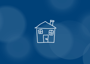 a house illustrations in a row on decorative background